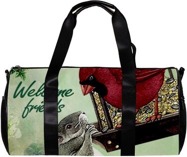 Спортивна сумка, маленька дорожня сумка, сумка для шопінгу та йоги з мотивом лісових птахів, сумка для фітнесу на відкритому повітрі, ручна поклажа