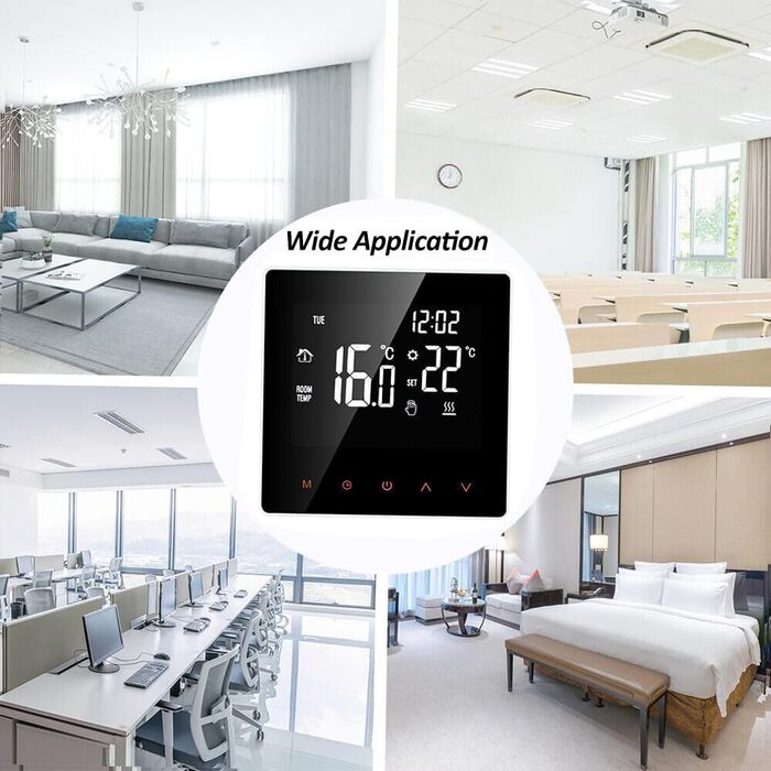 Weytoll Smart WiFi Thermostat with App Control, Programmable, Weekly, Frost Protection, Ideal for Home, School, Office, Hotel, Weytoll Smart WiFi Thermostat with App Control, Programmable, Weekly, Frost Protection, Ideal for Home, School, Office, Hotel