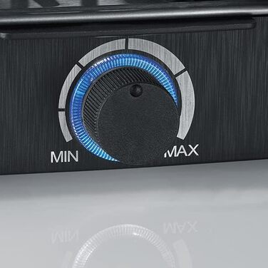 Гриль SEVERIN raclette party з натуральним каменем гриль, раклет з кам'яною пластиною для гриля та 8 сковородами з антипригарним покриттям, настільний гриль на 8 осіб, макс. 1300 Вт, чорний, поворотний регулятор RG 2372 з індикатором