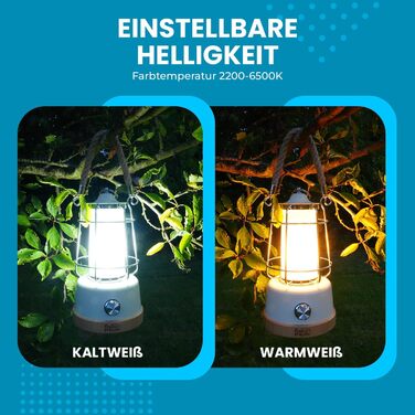 Світлодіодний акумуляторний кемпінговий ліхтар 370 лм з можливістю дімування заряджання через USB, колірна температура 22006500K, час горіння до 75 годин, зовнішній ліхтар IP44 із зарядним пристроєм, бамбуковий та конопляний шнур