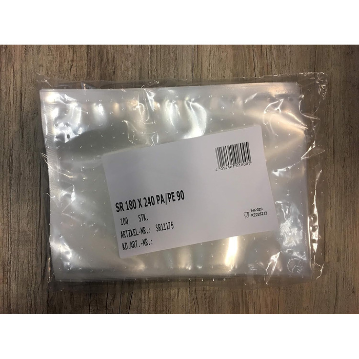 Гладких вакуумних пакетів Герметичні бічні пакети Мішки для заморожування 180 x 240 мм, 1000