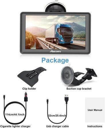 Навігатор для автомобілів 2025 року, GPS-навігаційна система для легкових та вантажних автомобілів, 5-дюймовий екран, переможець тестів з європейськими картами, навігаційна система для вантажівок, довічне безкоштовне оновлення, підтримка пошуку за поштови