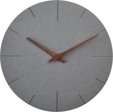 Настінний годинник TFA Dostmann Modern під бетон, 60.3071.10, з безшумним механізмом з МДФ, стильна прикраса для дому, годинник дл
