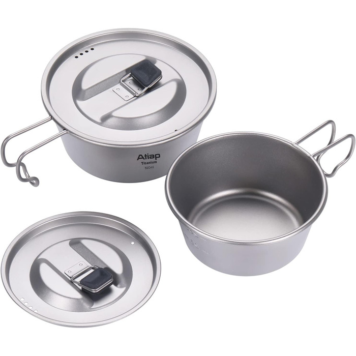 Чаша Sierra Cup Bowl, горщик, титанова чаша, посуд, 350 мл, 520 мл, для активного відпочинку, кемпінгу, походів, пікніка, барбекю (350 мл) 0,4 літра