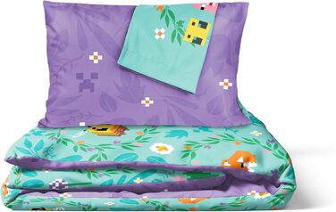 Постільна білизна Jay Franco Minecraft з квітковим візерунком - комплект постільної білизни для двох, включаючи наволочку 50 x 70