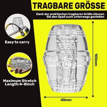 Реалістичний мастурбатор Auyoyer 3D для чоловіків, прозорий