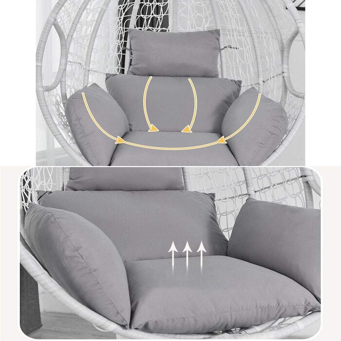Подушка для підвісного крісла-гойдалки Подушка для підвісного крісла для використання на вулиці, в саду, на терасі, накладки на подушки для підвісних крісел-гойдалок (не включає підвісні крісла)