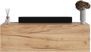 Меблі для передпокою Planetmbel Шафа для одягу Підвісна шафа 100 см золотий дуб, компактна шафа з дверцятами як місце для зберіган