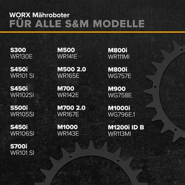 Роботизована газонокосарка Шипи Покращення тяги для моделей Worx Landroid Plus Преміальна чорна нержавіюча сталь