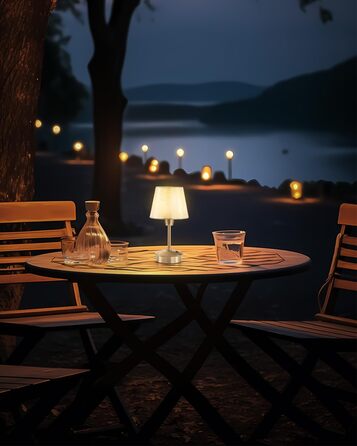 Маленькі бездротові настільні лампи для обідніх столів, вбудований акумулятор 5200 мАг, портативна сенсорна лампа з регульованою яскравістю для ресторану, вітальні, спальні, бару, їдальні, настільна лампа, нічник, шампанське, 2 шт., 2