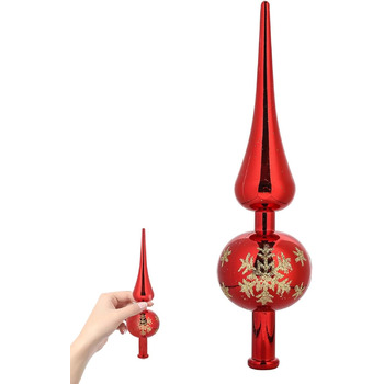 Новорічна верхівка для ялинки червона AIZQYC