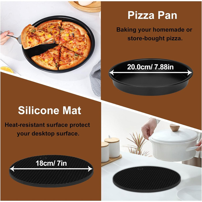 Аксесуари для фритюрниці Dercov 15 шт. для COSORI 5.5 л, квадратний набір аксесуарів для фритюрниці XXL Сумісний із фритюрницею Philips XXL 7.2 л / Tefal 6.5 л / Cecotec 6 л