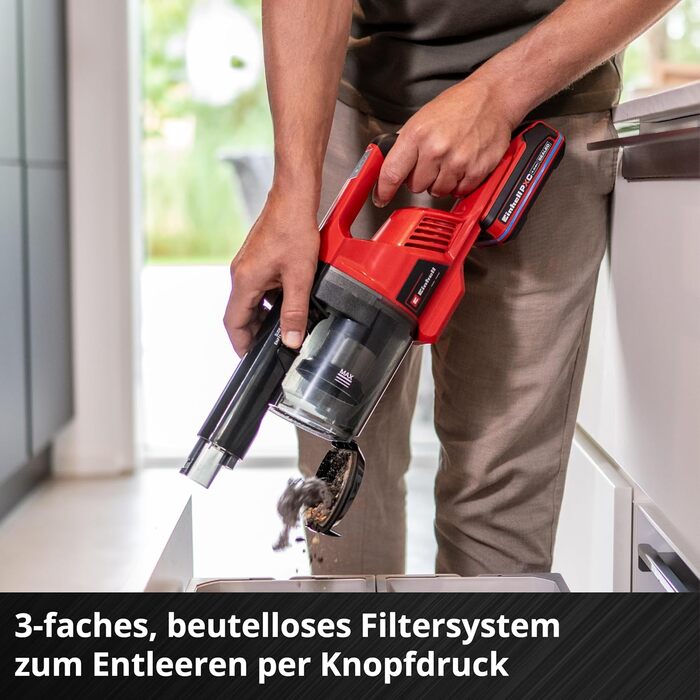 Акумуляторний вертикальний пилосос Einhell TE-SV 18 Li-FLX-Solo