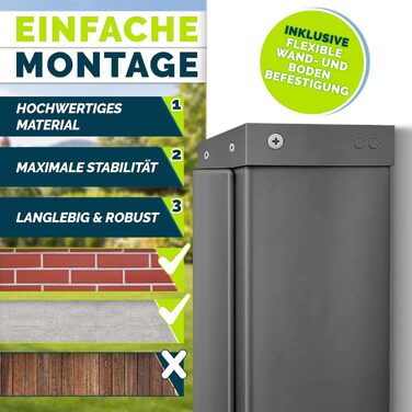 Бічний тент tillvex 200 x 400 см, висувний та непрозорий, з дощовиком Ширма для забезпечення конфіденційності для балкона, саду та тераси Бічна рулонна штора з настінним кріпленням Сонячний тент з нержавіючої сталі 200 x 400 см, сірий