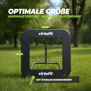 Футбольний підбирач VirtuFit регульований та складний 84 x 84 см ідеально підходить для тренувань та відпрацювання техніки дітей