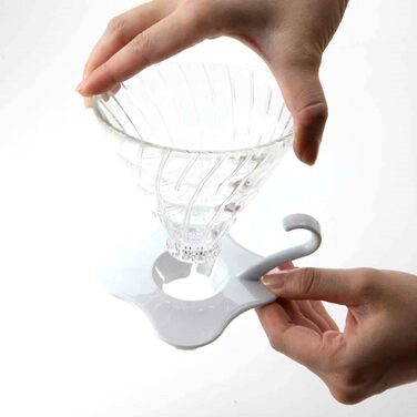 Тримач для скляного кавового фільтра Hario V60, скло, чорний, розмір 3 розмір 03 чорний