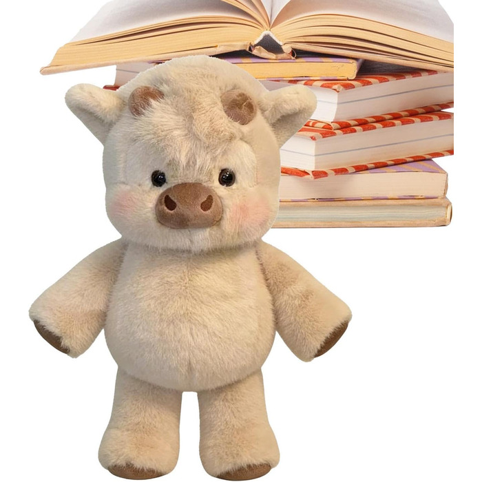 М’яка іграшка корівка Generisch 45 см бежева