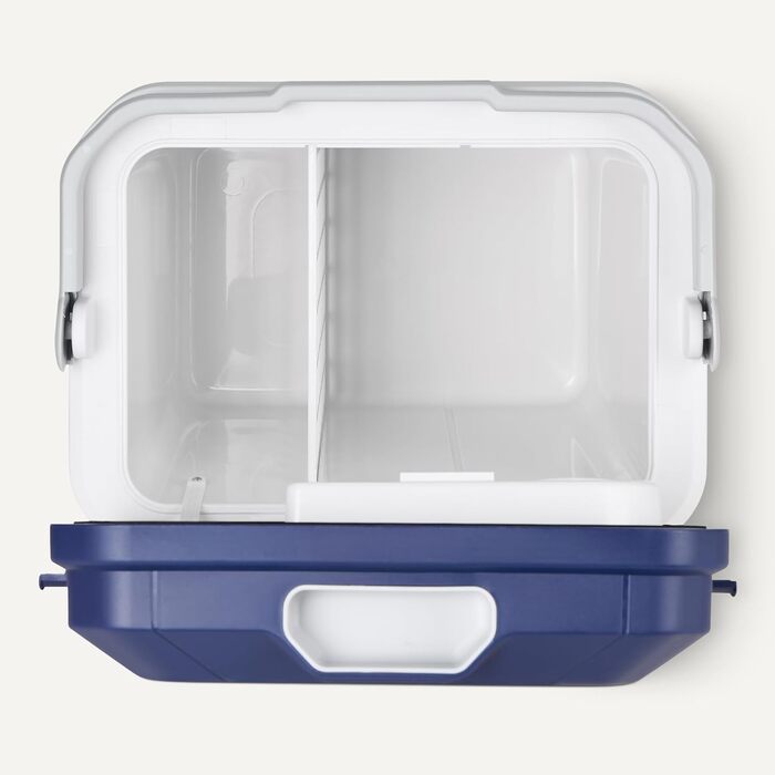 Електричний кулер Storeo Basics з функцією охолодження та нагрівання, 12 В постійного струму/230 В змінного струму для використання в автомобілі та вдома, 24 літри, синій