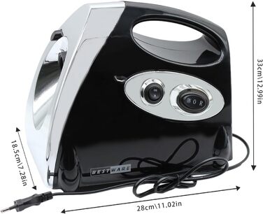 М'ясорубка електрична, 2800 Вт Електрична м'ясорубка з 3 перфорованими дисками для кухні, чорна