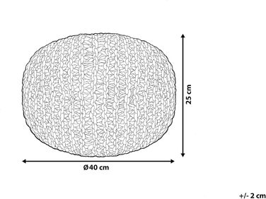 Практичний пуф Вовняний 40x25 см Бежевий Conrad