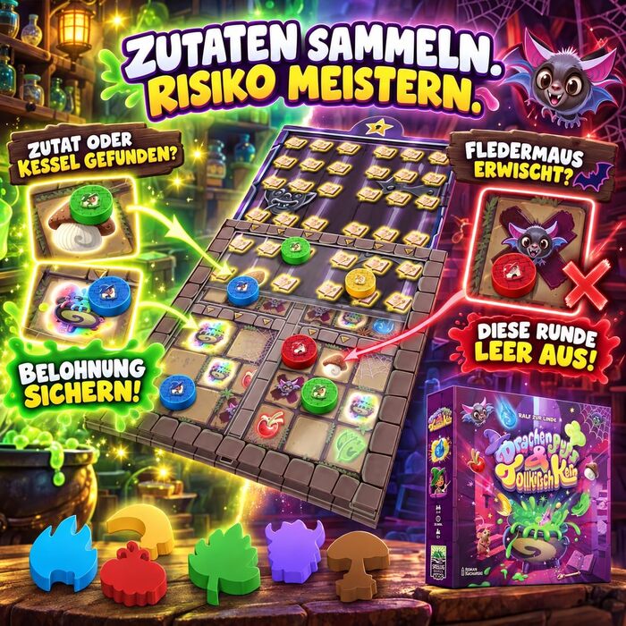 Настільна гра SKELLIG Games Drachenpups & TollkirschKern дитяча гра для 24 гравців