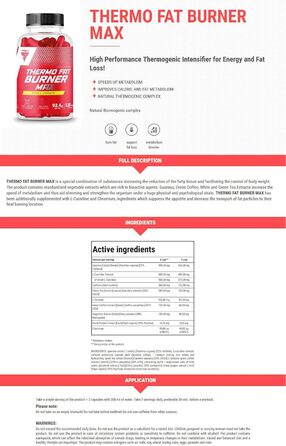 Терможировий спалювач Thermo Fat Burner Max, 120 капсул