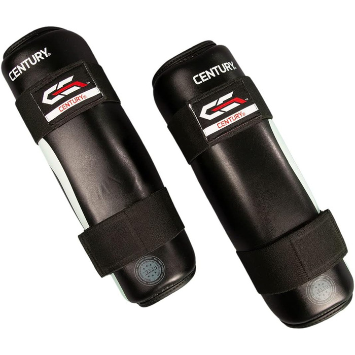 Визначення C-Gear Сертифіковані WAKO щитки для гомілок Захисні щитки для гомілок Кікбоксинг Змагання з бойових мистецтв Спаринги Дорослі Молодь (Дитина, Чорний/Білий)