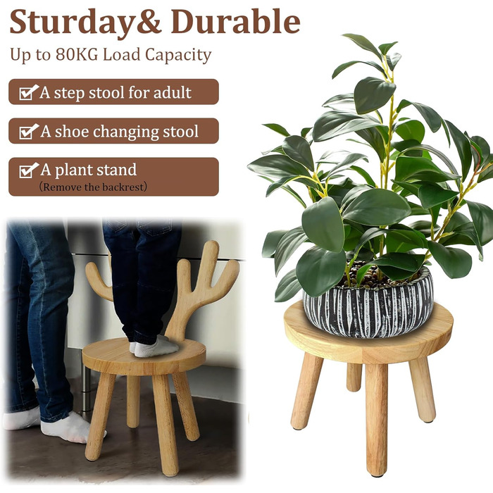 Дерев'яний стілець Yier MEI зі спинкою для дітей висота сидіння 24 см, маленький табурет, дерев'яний стілець для малюків, дитячі м