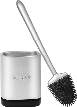 Щітка для туалету з тримачем, силіконова щітка для туалету, ефективне очищення, набір щіток для настінного та стоячого туалету для