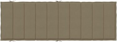 Подушка для шезлонгу LAPOOH Melange Taupe 186x58x3 см тканина, подушка для шезлонга, подушка для лавки, подушка для стільця для високих стільців, подушки для шезлонга - 4002484