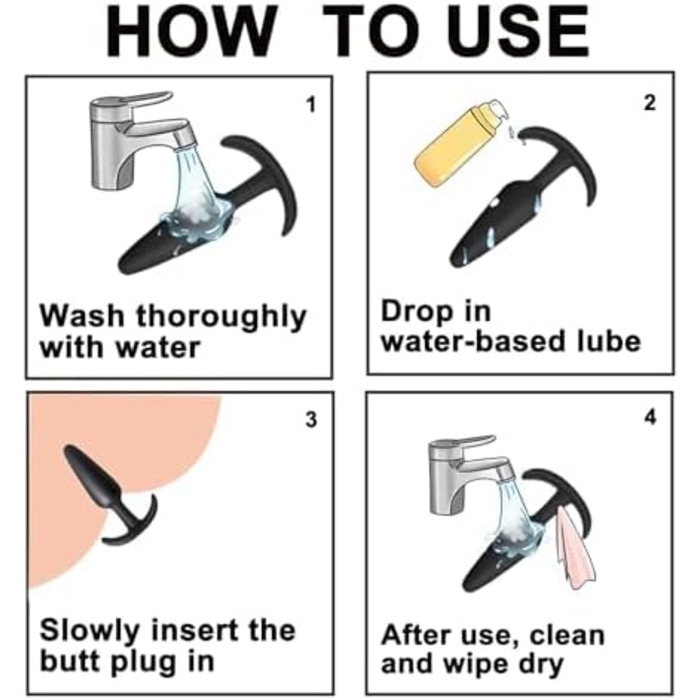 Набір анальних пробок Keyoung, силікон, різні розміри, 3 шт.