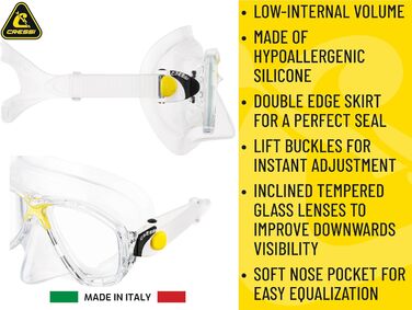 Комбінований набір Marea Маска Сноркель Мексика Дайвінг та сноркелінг Uni Clear/Pink