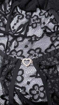 Боді-бабідолл для жінок, сексуальна мереживна білизна, чорний, M