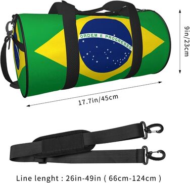Спортивна сумка з бразильським прапором для фітнесу та подорожей, велика дорожня сумка, вихідного дня для чоловіків та жінок