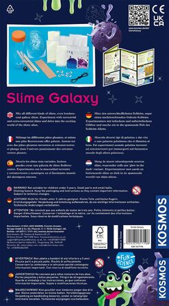 Набір для експериментів Fun Science Slime Galaxy KOSMOS, 5 типів слайму
