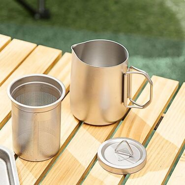 Компактний набір чашок Mini-Teeset, 4 чашки, ідеальний для походів, кемпінгу, подорожей, пікніків та домашнього використання, легкий та зручний для транспортування, для чоловіків