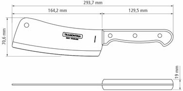 Ніж-сікач кухарський Tramontina Polywood, 150 мм (6710927)