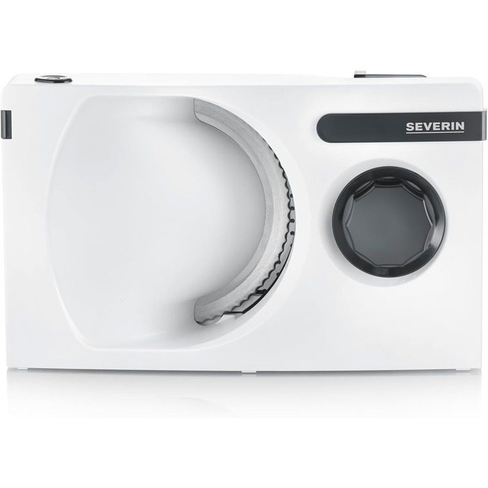 Нарізка для хліба, м'ясної нарізки або сиру, хліборізка з плавним регулюванням товщини різання, слайсер із захистом для пальців, біло-чорний, AS 3912