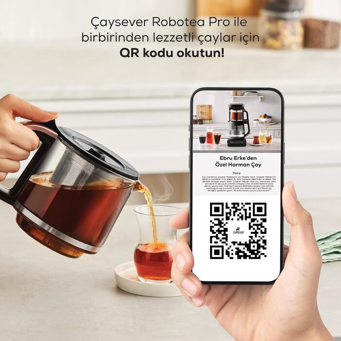 Чайник Karaca Robotea Pro 4 в 1 розмовляючий автоматичний чайник чайник і кавоварка з фільтром 2500 Вт, чорна мідь