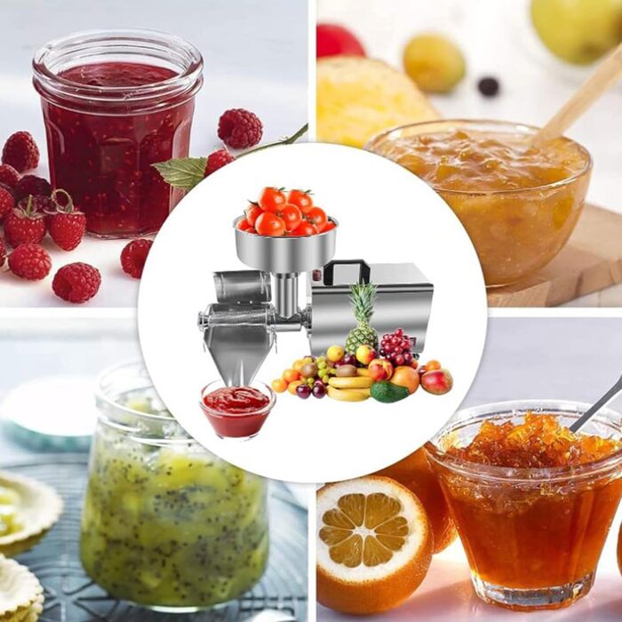 Електричний прес для фруктів, машина для просіювання, 90-160 кг/год, комерційне ситечко для харчових продуктів, соусник, нержавіюча сталь, інструмент для подрібнення помідорів