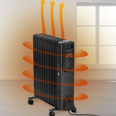 Обігрівач масляний Trotec TRH 25 E 2500W Black (1410000720)