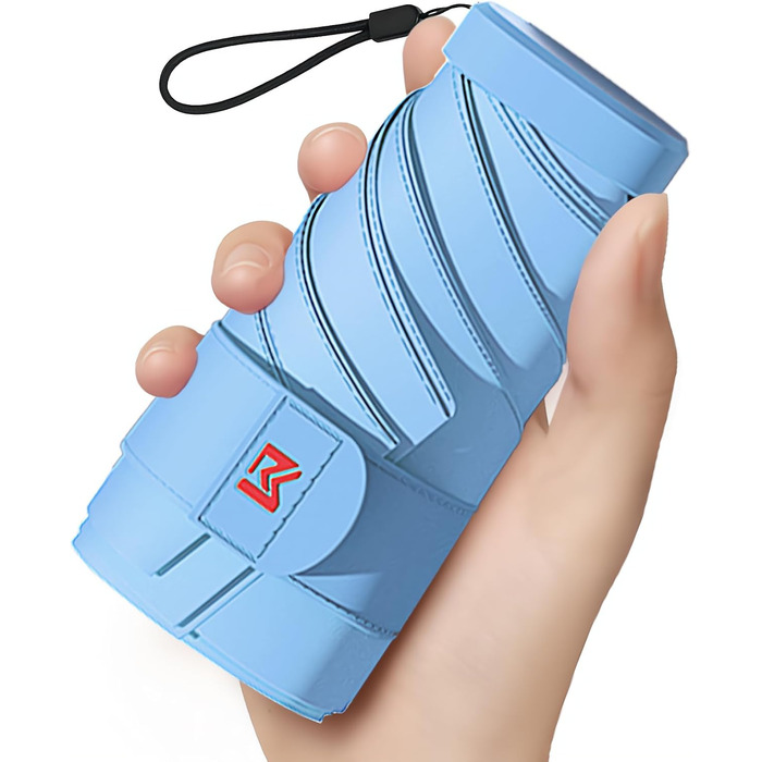 Міні-парасолька Moorrlii Travel для портмоне з чохлом, маленька, компактна, захист від ультрафіолету, сонячного світла, маленька с