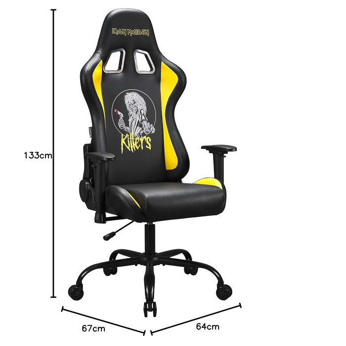 Ергономічне ігрове крісло з регульованою спинкою/підлокітниками - Офіційно ліцензоване ігрове крісло для дорослих