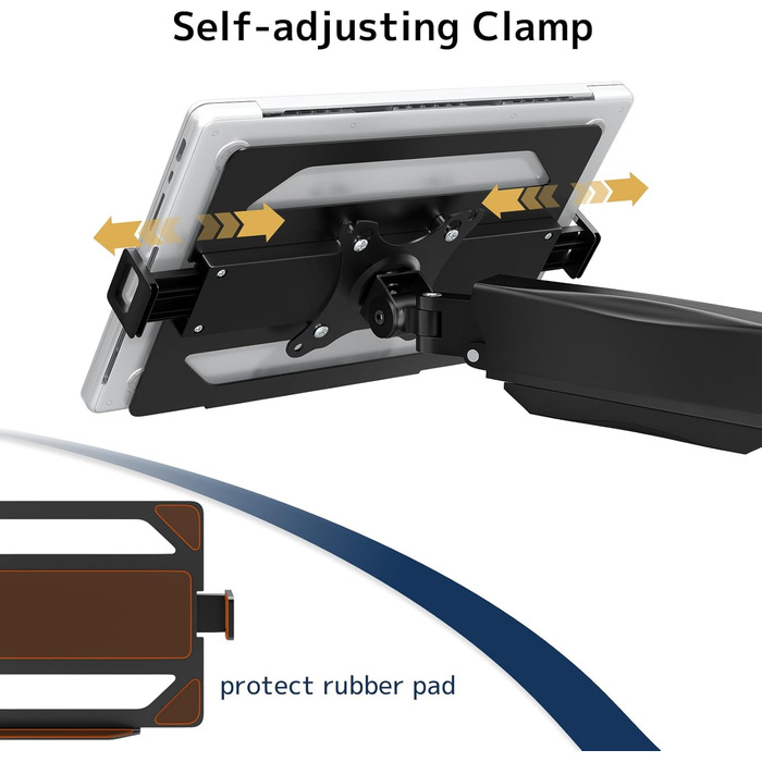 Універсальний тримач для ноутбука та монітора 2-в-1, для ноутбуків 11.6-17.3 та моніторів 17-32, навантаження до 9 кг, VESA 75/100 мм, кріплення на стіл (затискач та отвори)