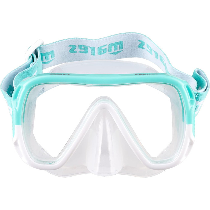 Набір для сноркелінгу для дорослих, силіконова маска з однією лінзою, ергономічна трубка з силіконовим мундштуком, м&39ятний колір