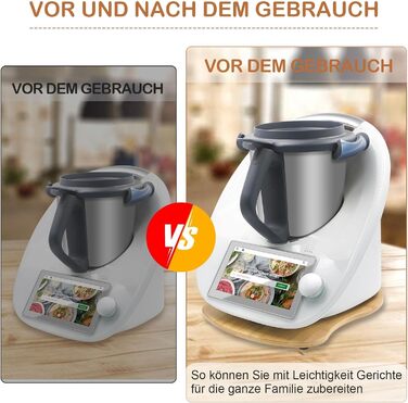 Розсувна дошка для Thermomix TM6 TM5, бамбукова швидкорухома ковзаюча дошка для кухонного комбайна Thermomix Vorwerk TM6 Аксесуари, Рулонна дошка для Thermomix TM6 TM5 Підкладкова дошка Рулонна дошка