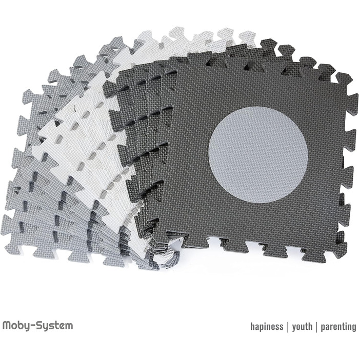 Килимок-головоломка Moby-System для немовлят, 90 см x 90 см x 1 см, ігровий килимок, без запаху, килимок великий, килимок-головоломка для хлопчиків і дівчаток, ігровий килимок без забруднюючих речовин, килимок для повзання без запаху (Pmf-3)