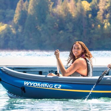 Надувний каяк Wyoming C2, 2-місний, синій, 307 x 89 x 53 см, 68389NP