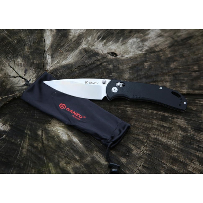 Ніж Ganzo G7531 Колір рукоятки чорний - Довжина клинка 8.9 см - Механізм замикання G-Lock - Сталь клинка нержавіюча сталь 440C