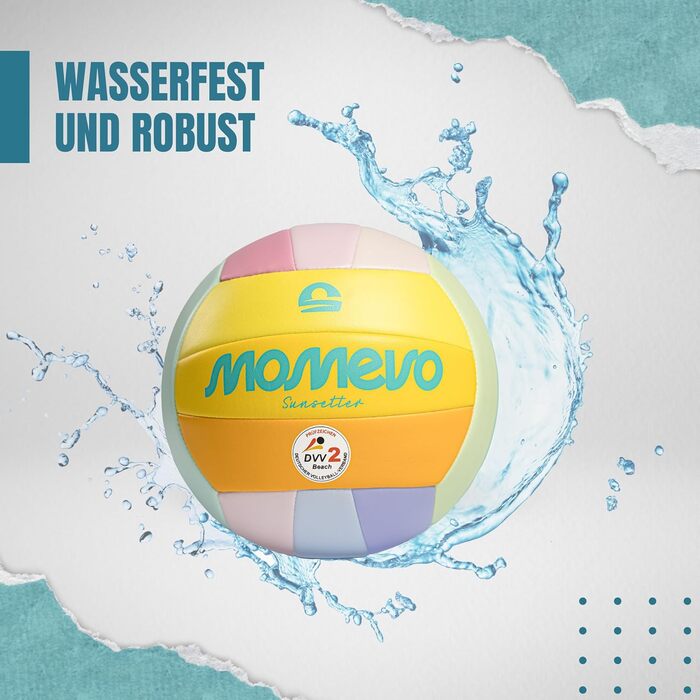 Пляжний волейбол мякий пляжний мяч 2025 року офіційного розміру 5, сертифікований DVV, мяке покриття ідеально підходить для активного відпочинку, пляжних видів спорту, видів спорту на піску та як подарунок. Тільки мяч Rainbow